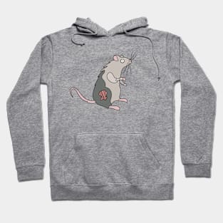 Zombie Rat Cartoon // Funny Halloween Zombie Hoodie